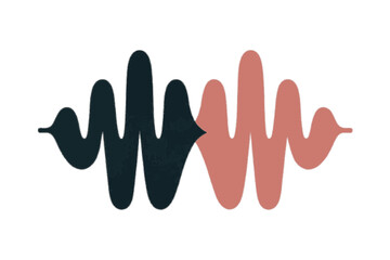 Obraz premium Abstract engagement concept symbolizing harmonic resonance of love