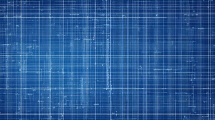 Abstract Blueprint Background with Grid Pattern and Textures for Design and Drafting Projects in Blue Color