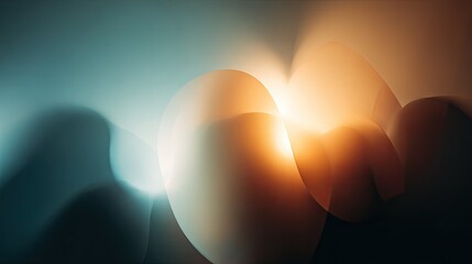Ethereal Abstract Background with Soft Curves and Gradients in Warm and Cool Tones for Artistic and Modern Design