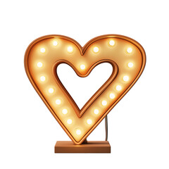 LOVE Word Table Lamp Emitting Warm Ambient Light &ndash; Cute Romantic Design Clipart PNG, Transparent Background	