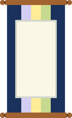 Oriental Scroll Banner Design for Festive Notice and Awards