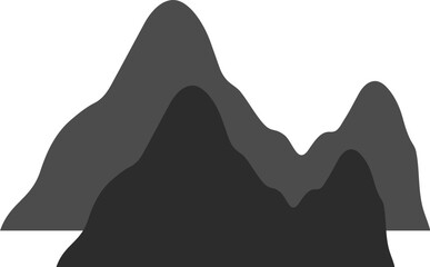 Asian Mountain Background in Traditional Ink Style