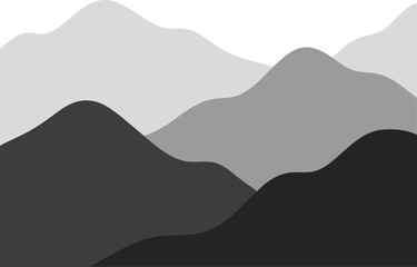 Asian Ink Landscape Background with Depth and Layers