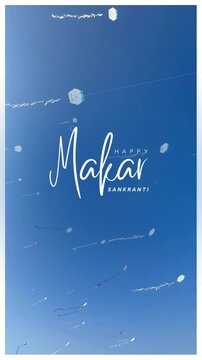 Makar Sankranti Blue and White Traditional Greeting Video