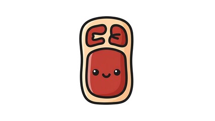 Cute Cartoon Character in a Toaster.