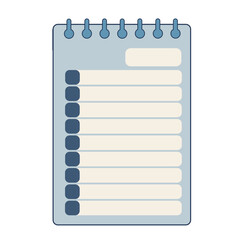 Checklist Simple Page Memo Notes Book Loose Leaf Paper Illustration