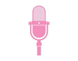 An easy illustration of a Broadcaster microphone in vibrant colors

