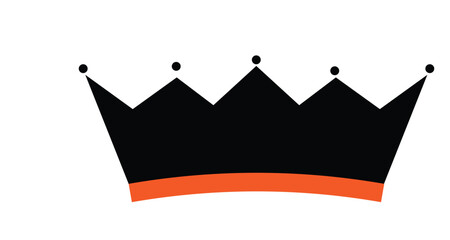 Obraz premium Birthday black and orange vector icon. isolated white background