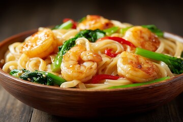 vegetable and Shrimp pad see ew