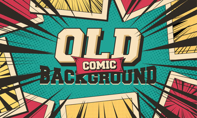 Old comic background retro classic style