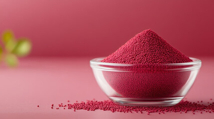 Astaxanthin and Haematococcus, Astaxanthin pigment extracted from Haematococcus algae, showcasing its vibrant color and potential applications in health and nutrition.