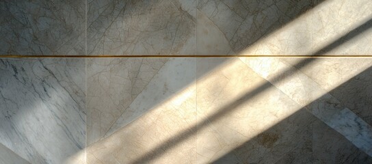 光が差し込む大理石の床