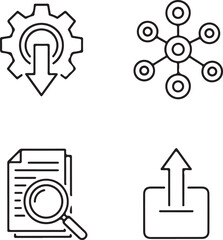 Collection of technology data process vector illustration icons for web and mobile applications isolated on white background