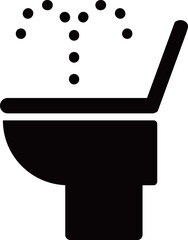 ウォッシュレット付きの洋式トイレのアイコン