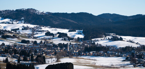 Asiago, Italy in winter landscape