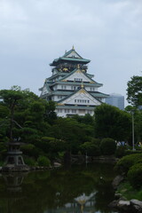 Obraz premium Osaka Castle Majestic Traditional Japanese Landmark