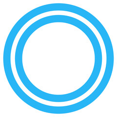 Flat Colored Radio Button Icon for Interface Selection