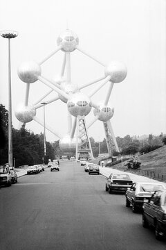 Brussels, Belgium, - 1980s: view of Atomium