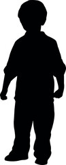 a boy body silhouette vector