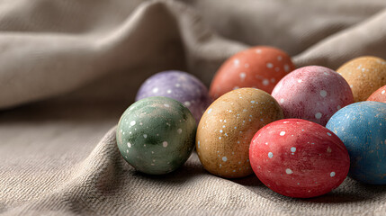 easter eggs in a basket