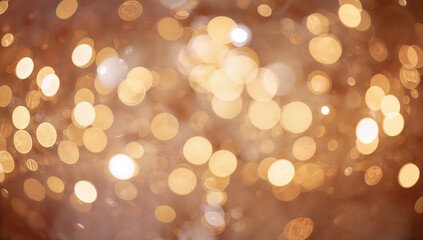 Obraz premium Abstract Golden Bokeh Background with Blurred Lights and Warm Glow