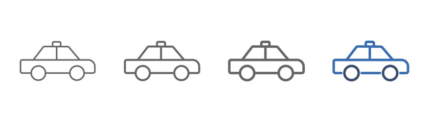  outline icon set taxi with public transportation design © berkah icon