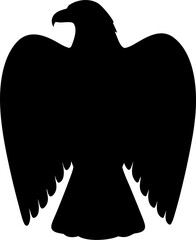 Eagle Silhouette Flying in Sky &ndash; Powerful Freedom Bird Symbol
