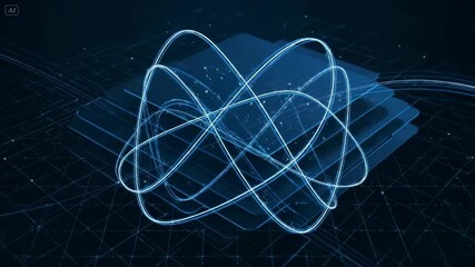 Data flow connecting digital network and technology - Powered by Adobe