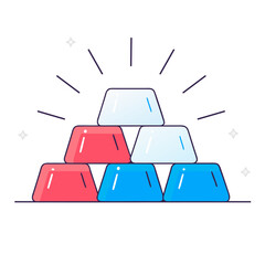Pyramid of wealth, vector illustration