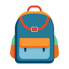 school bag isolated on white background