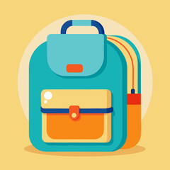 school bag isolated on white background