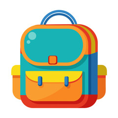 school bag isolated on white background
