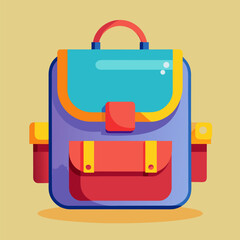 school bag isolated on white background