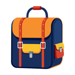 school bag isolated on white background