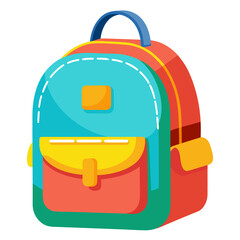 school bag isolated on white background