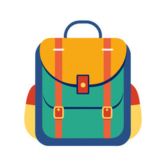 school bag isolated on white background