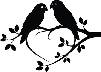 Two birds on a branch