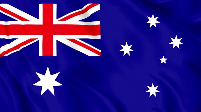 Realistic Heard and McDonald Islands Flag Waving, 4K Loop, Antarctic Territory