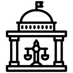 Fototapeta premium Supreme Court Icon