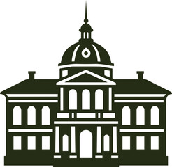 old style vector illustration of retro building hand drawn transparent illustration retro villas 