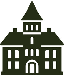 old style vector illustration of retro building hand drawn transparent illustration retro villas 