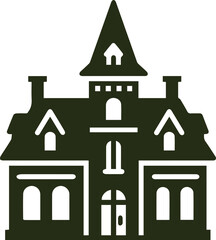 old style vector illustration of retro building hand drawn transparent illustration retro villas 