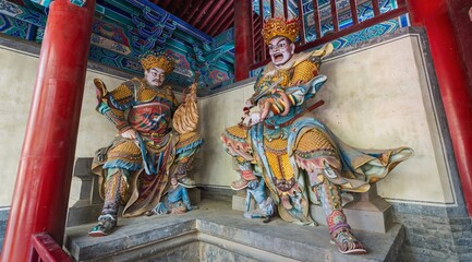 Asia, China, Luoyang, Shaolin Kung Fu Temple, religious statues