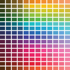 Detailed analysis of a color palette vector file created with adobe illustrator