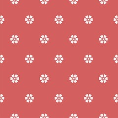 Flower seamless pattern isolated on color background
