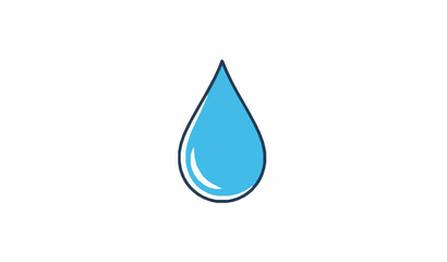 Flat water drop logo icon vector illustration for branding design