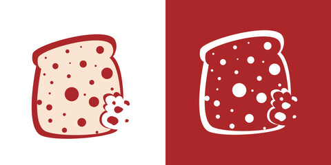 illustration of bread logo with sauce