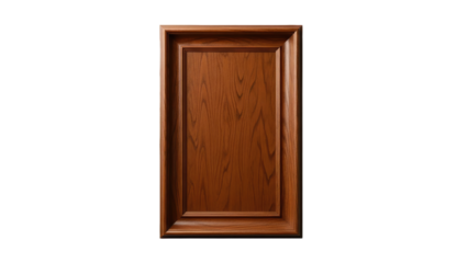 Dark Brown Wooden Cabinet Door on White Background Interior Design Element_00x.png