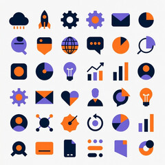 isometric tech and startup icons