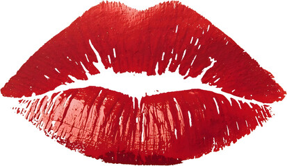 Fototapeta premium red lipstick kiss